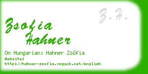zsofia hahner business card