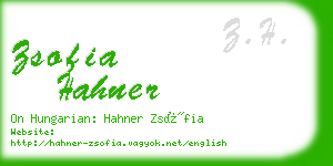 zsofia hahner business card